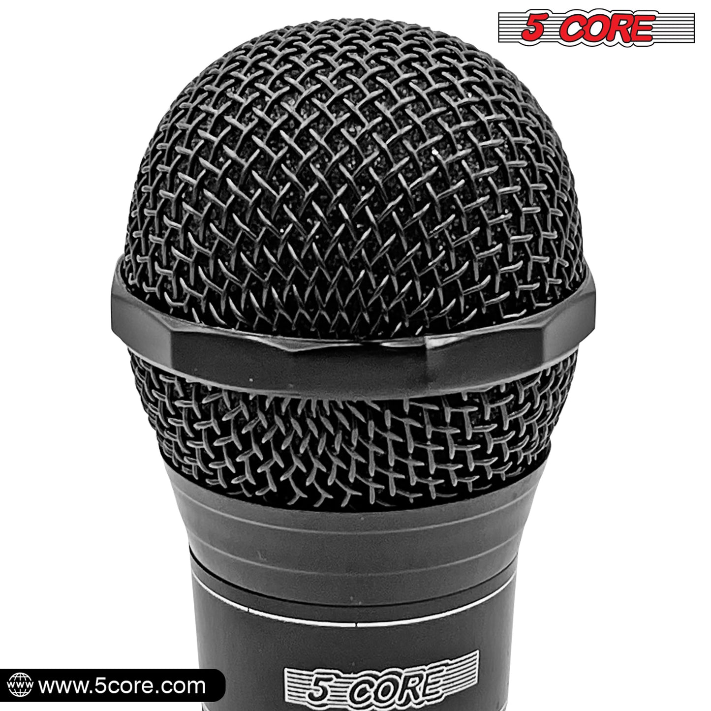 5 Core Microphone XLR Dynamic Mic Karaoke Singing Handheld Microfono Wired Professional Unidirectional 1/4 Plug In Cord Connection for Vocal DJ Music - PM 757