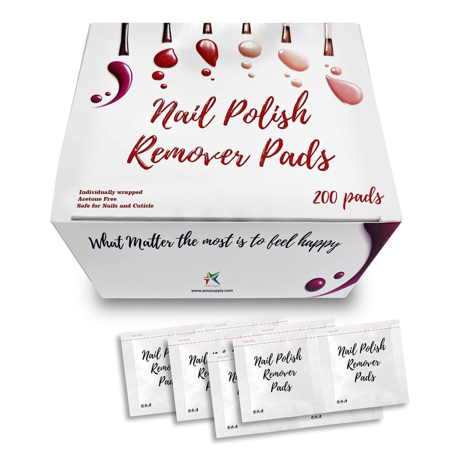 Nail Polish Remover Pads Pack of 200 Nail Polish Remover Wipes 2 ply Ethyl Acetate Fingernail Polish Remover Pads Non Acetone Advanced Nail Polish Remover Pads with Aloe Panthenol