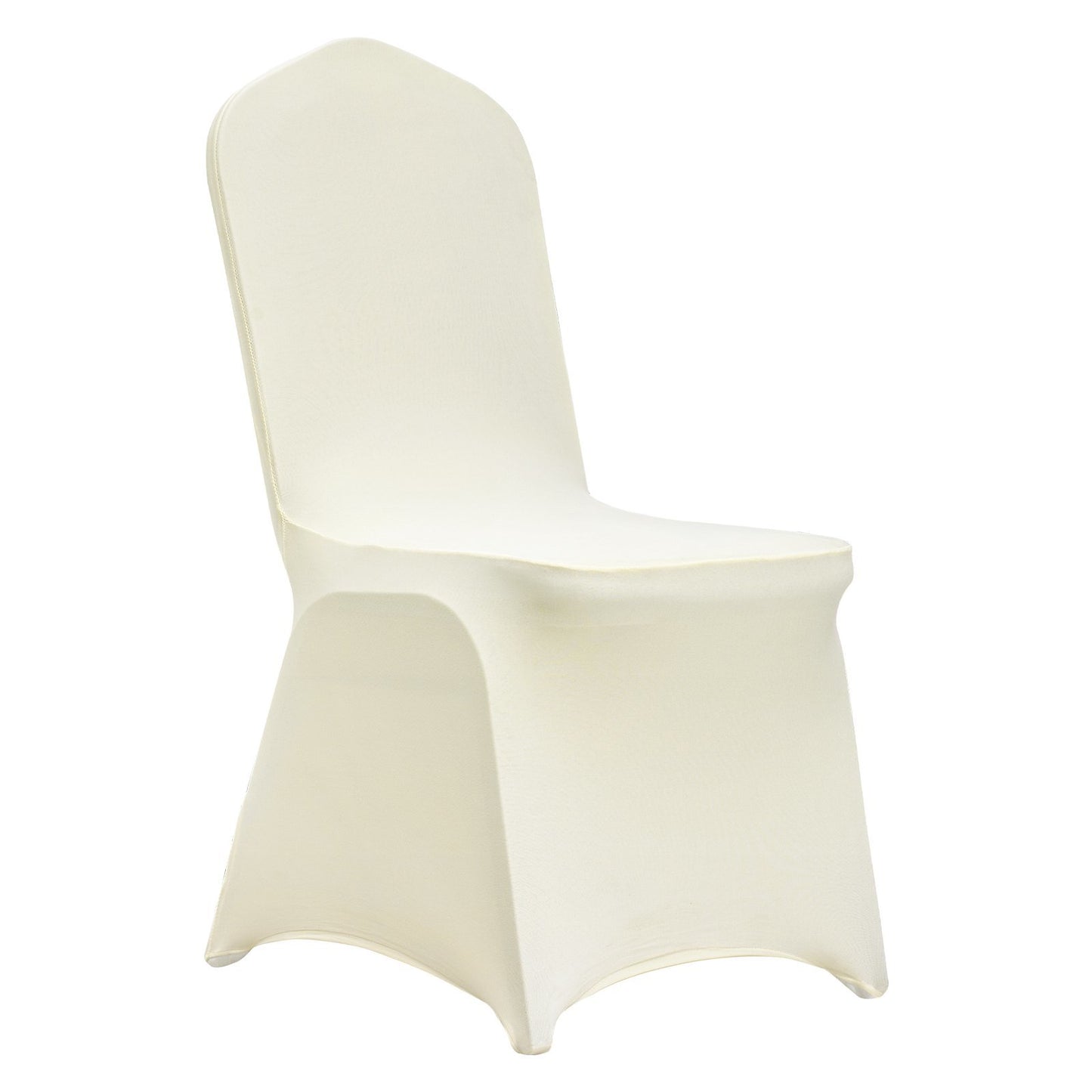 VEVOR Stretch Spandex Folding Chair Covers, Universal Fitted Chair Cover, Removable Washable Protective Slipcovers, for Wedding, Holiday, Banquet, Party, Celebration, Dining (50PCS Ivory White)