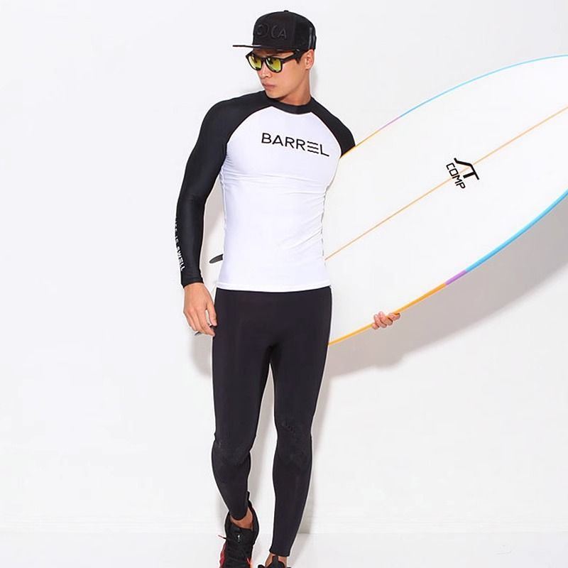 Oulylan Men Swimsuit Diving Suit Long Sleeve Quick Drying Wetsuit Summer Sun Protection Spearfishing Swim Surfing Training Suits