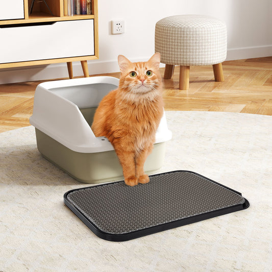 Square cat litter mat - Grey