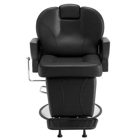 VEVOR Salon Chair, Hydraulic Recliner Barber Chair for Hair Stylist, 360 Degrees Swivel 90°-130° Reclining Salon Chair for Beauty Spa Shampoo, Max Load Weight 330 lbs, Black