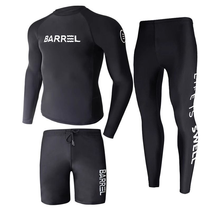 Oulylan Men Swimsuit Diving Suit Long Sleeve Quick Drying Wetsuit Summer Sun Protection Spearfishing Swim Surfing Training Suits