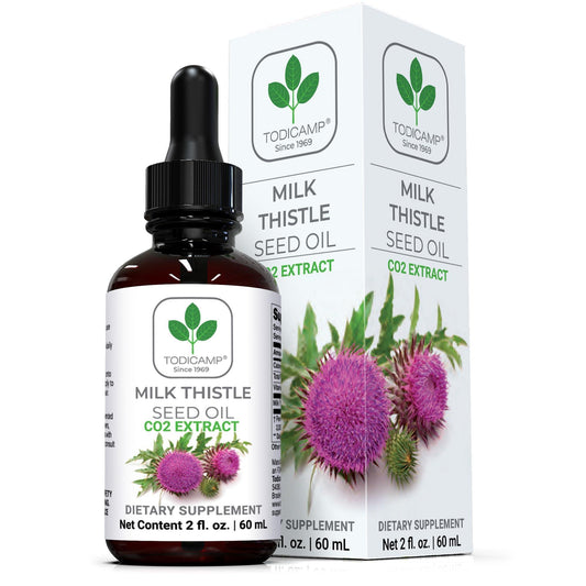 CO2 Extracted Milk Thistle Seed Oil 100% Potent Liver Support Milk Thistle Oil Rich in Silymarin Zinc Omegas Tocopherols Pure Milk Thistle Drops 2 Fl Oz