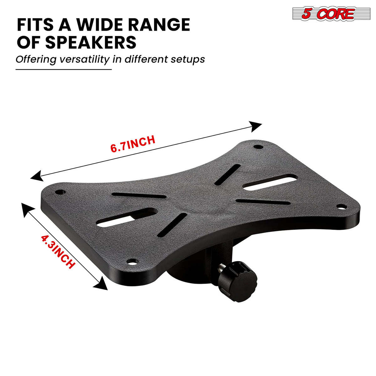 5 Core Speaker Stand Tripod Floor Adjustable Up to 48 Inch DJ Studio Monitor Stands Pole Mount Pair - SS HD 2PK SKY BLU 4FT BAG