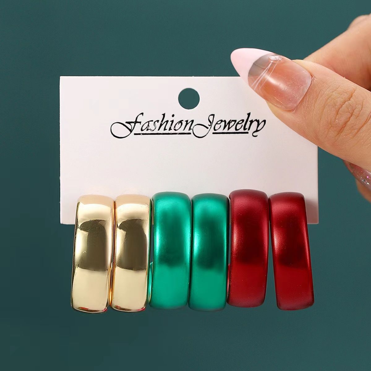 Colorful Statement Hoop Earrings -  Bold and Fashionable Accessories for Women