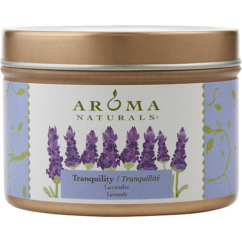 TRANQUILITY AROMATHERAPY by Tranquility Aromatherapy ONE 2.8oz SMALL SOY TO GO TIN AROMATHERAPY CANDLE.THE ESSENTIAL OIL OF LAVENDER IS KNOWN FOR ITS CALMING AND HEALING BENEFITS.