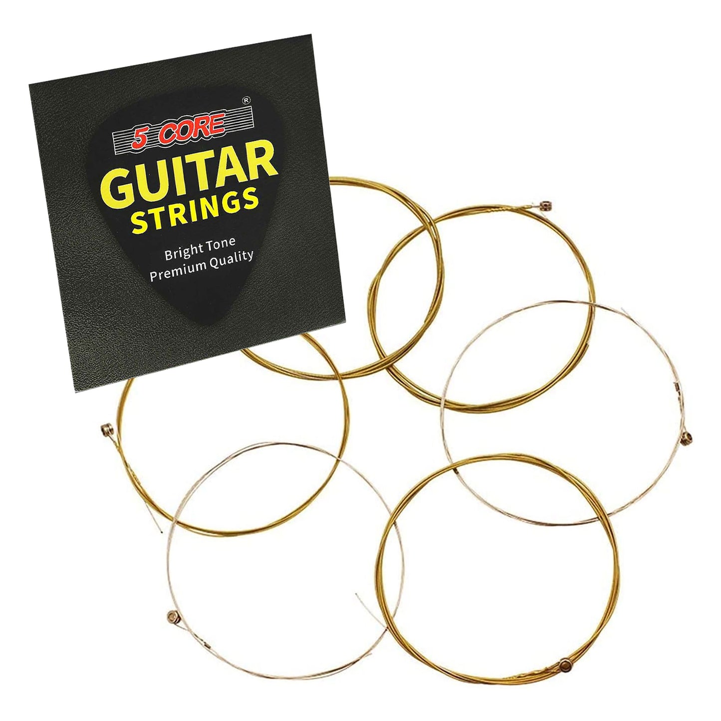 5 Core Guitar Strings Acoustic Pure Phosphor Bronze Guitar Strings .010-.048 Best Guitar Strings Acoustic 6 String set - GS AC BZ