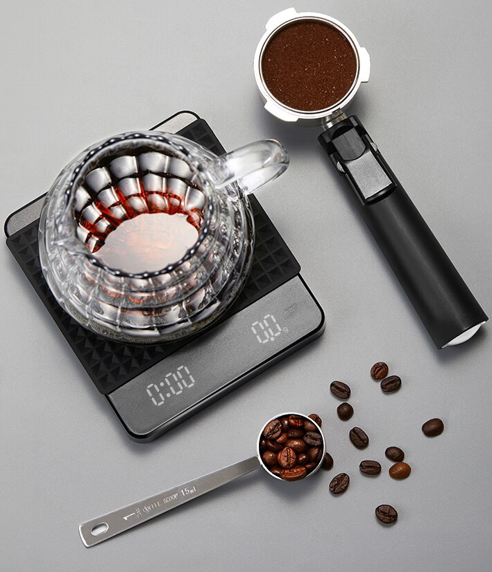 coffee timing scale. Weighing range of 3000g intelligent electronic scale kitchen baking scale quantity