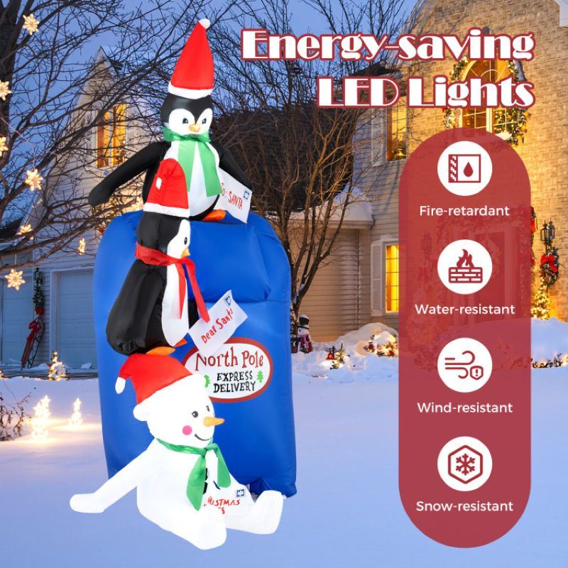 Holiday Decor Christmas Inflatables with Built-in LED Lights