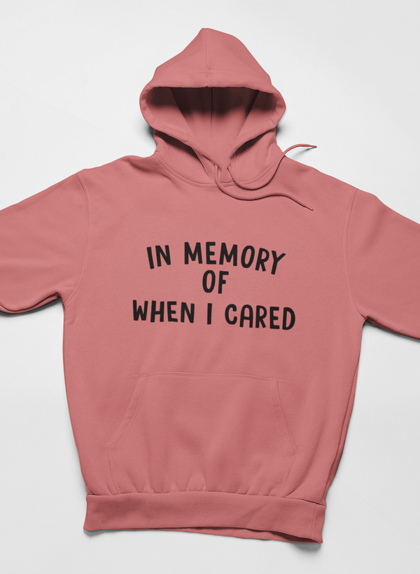 In Memory Of When I Cared Hoodie