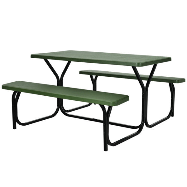 Picnic Table Bench Set Green