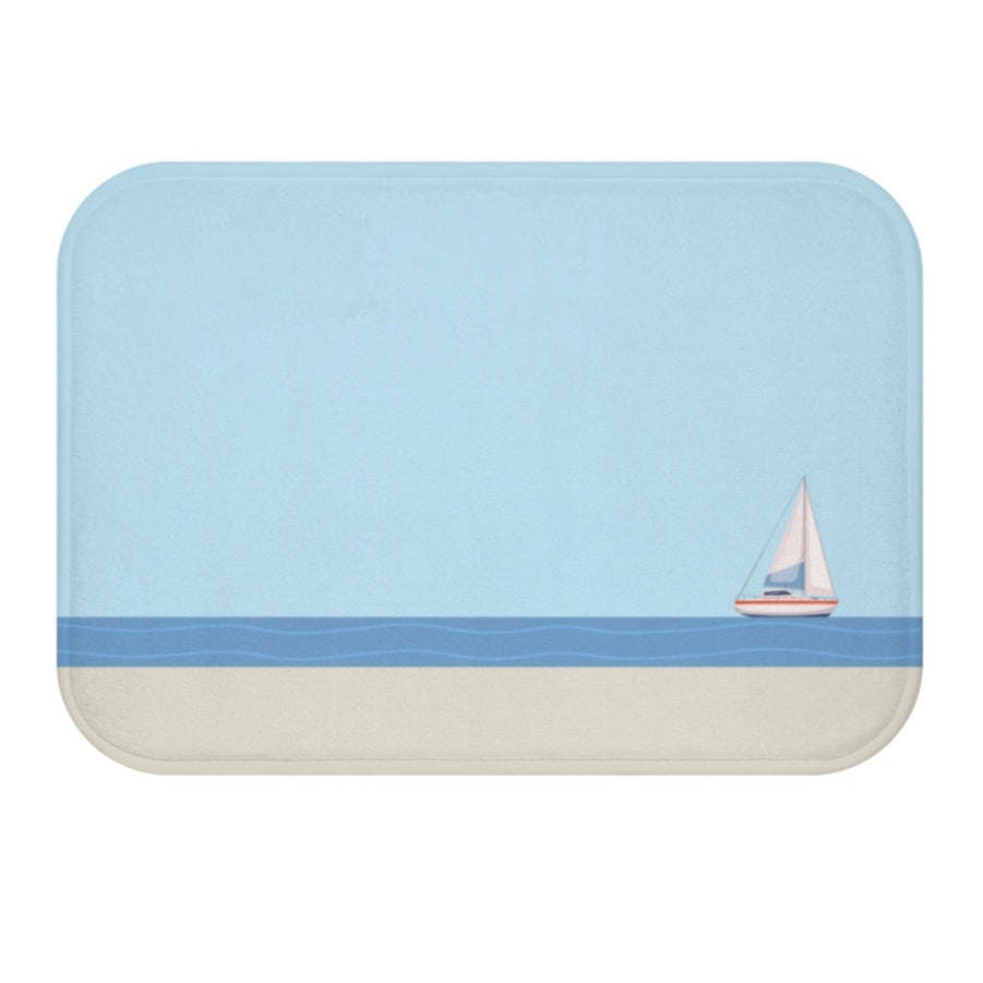 Sail Boat in the Ocean Bath Mat