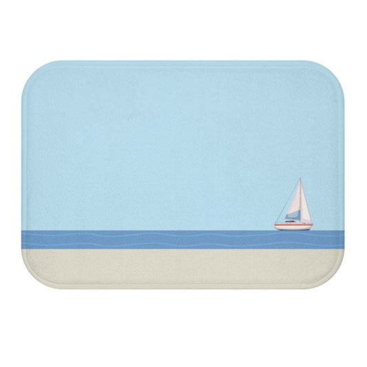 Sail Boat in the Ocean Bath Mat