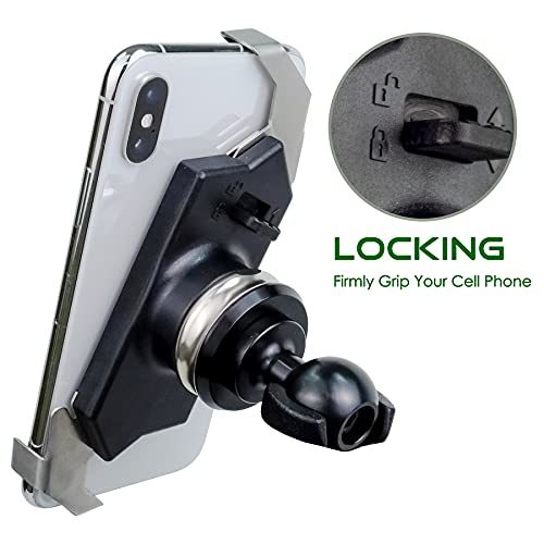 TAKEWAY Phone Holder for 4.7-6.7 inch Screen;  Structure for Both Stability and Anti-Vibration;  Providing Multi-Angle Vision;  Attaches to RAM - Double Socket arms Component for Any B Size