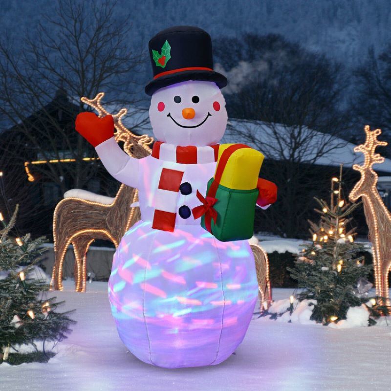 Christmas Decoration Inflatable Cute Snowman with LED Lights