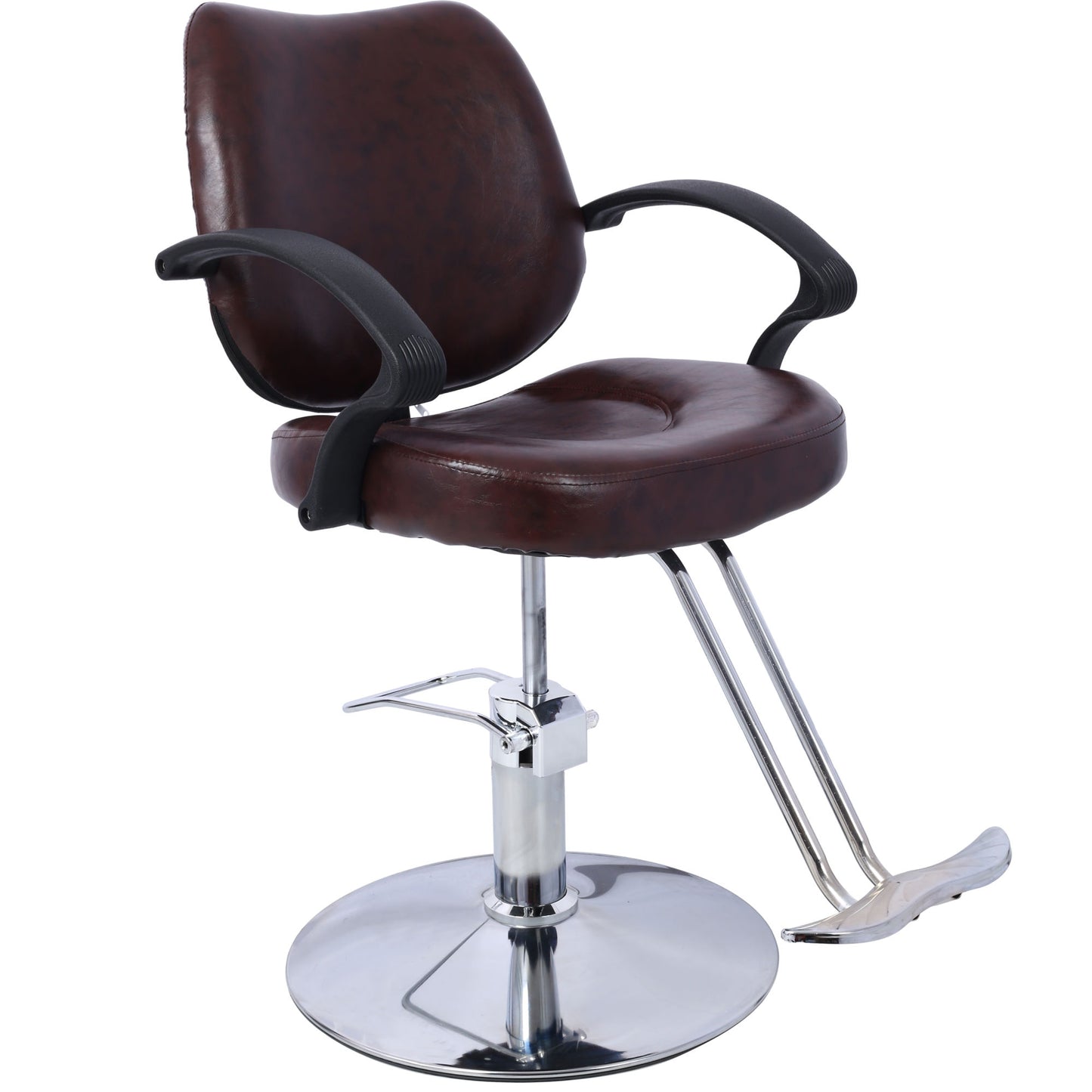 Hair Salon Chair Styling Heavy Duty Hydraulic Pump Barber Chair Beauty Shampoo Barbering Chair for Hair Stylist Women Man,with Barber Cape (Brown)