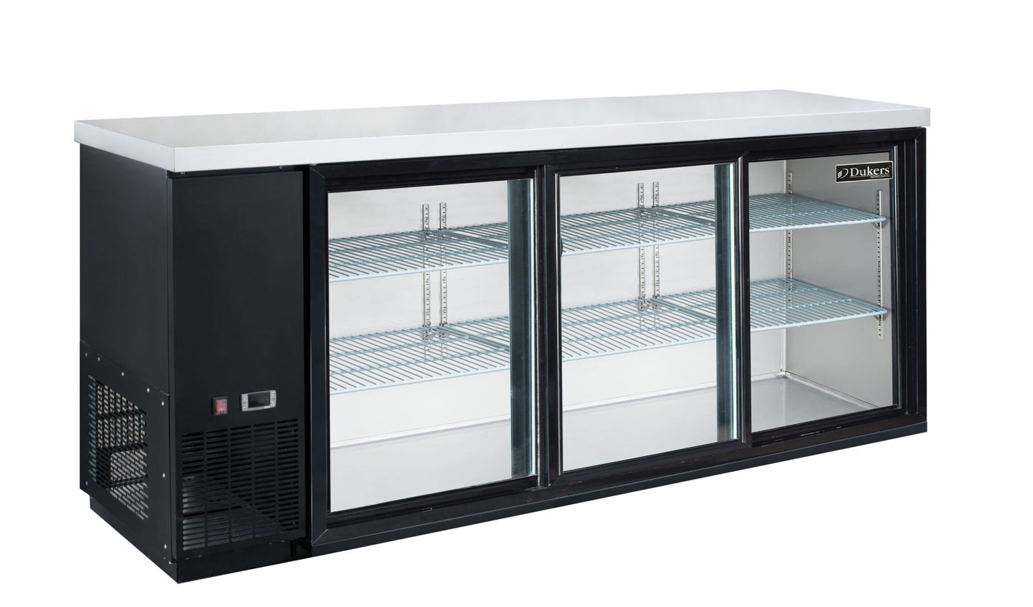 Commercial Triple Sliding Door Back Bar Cooler