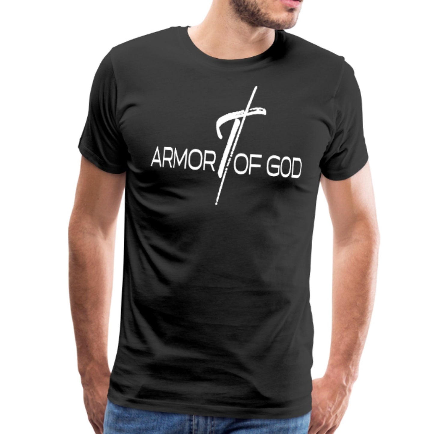 Armor Of God Graphic Text Mens T-Shirt