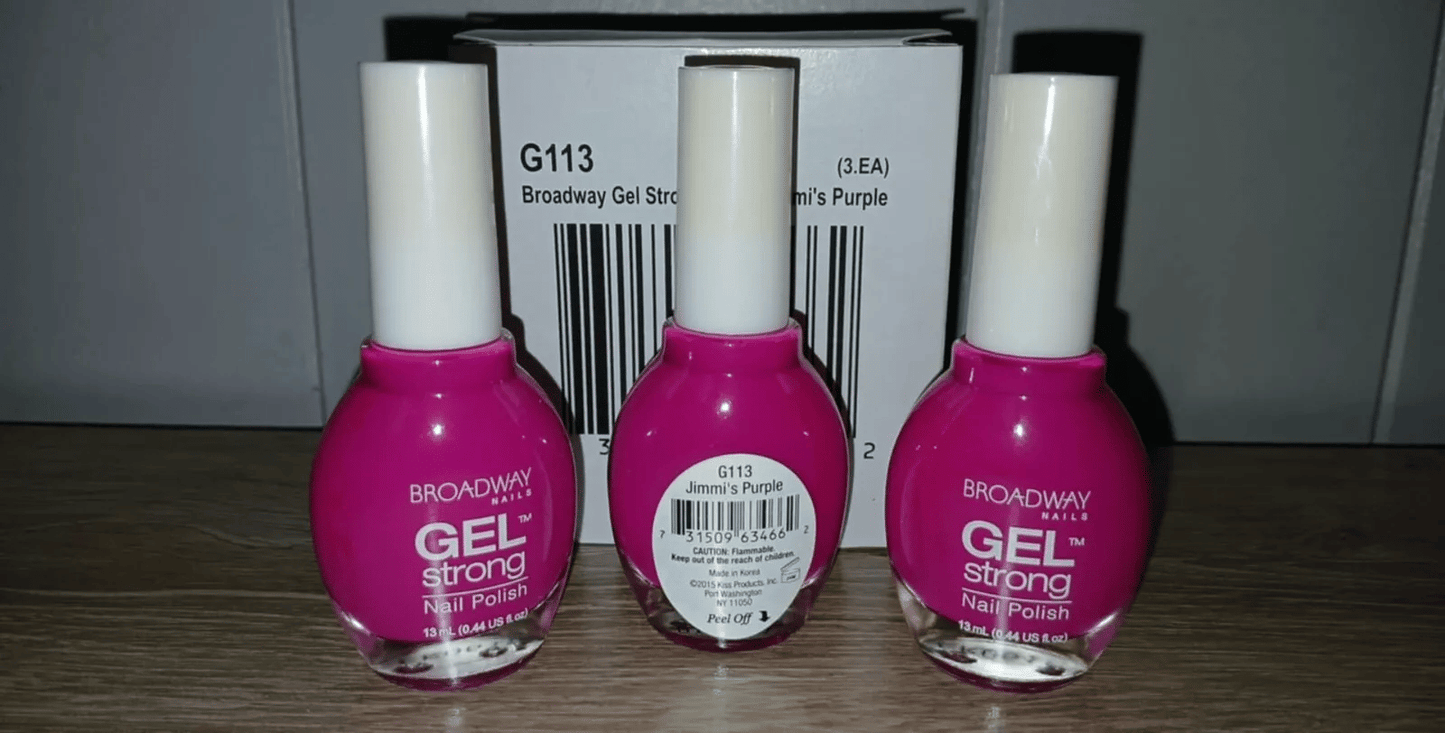 ~~3-PACK~~ *Broadway Nails* Gel Strong Nail Polish -pick your color- .44floz