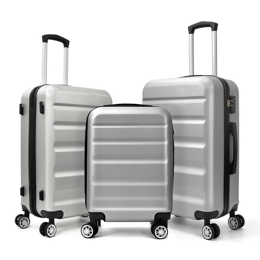 3-Piece Luggage(20inches,24inches,28inches)Featuring 360°Rotating Wheels and TSA Lock ABS Hard Shell yet Practical Design Suitable for both Men and Women