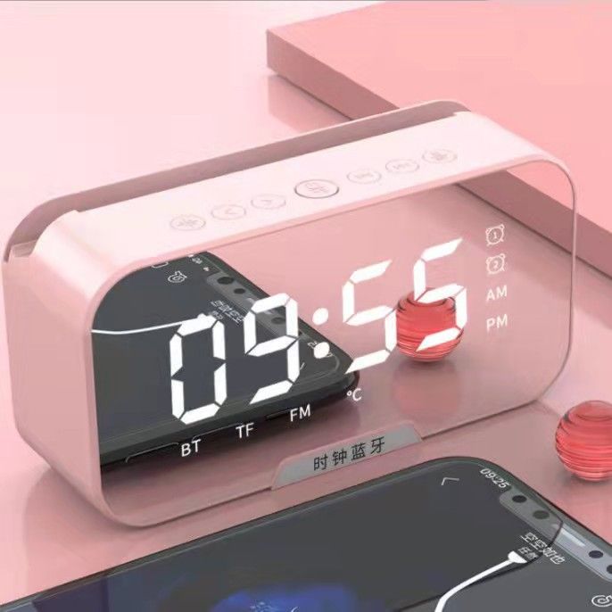 S8 Wireless Bluetooth Speaker HD Led Display Multifunction Stereo Bass Speakers Alarm Clock FM Radio TF Card Aux Music Playback.