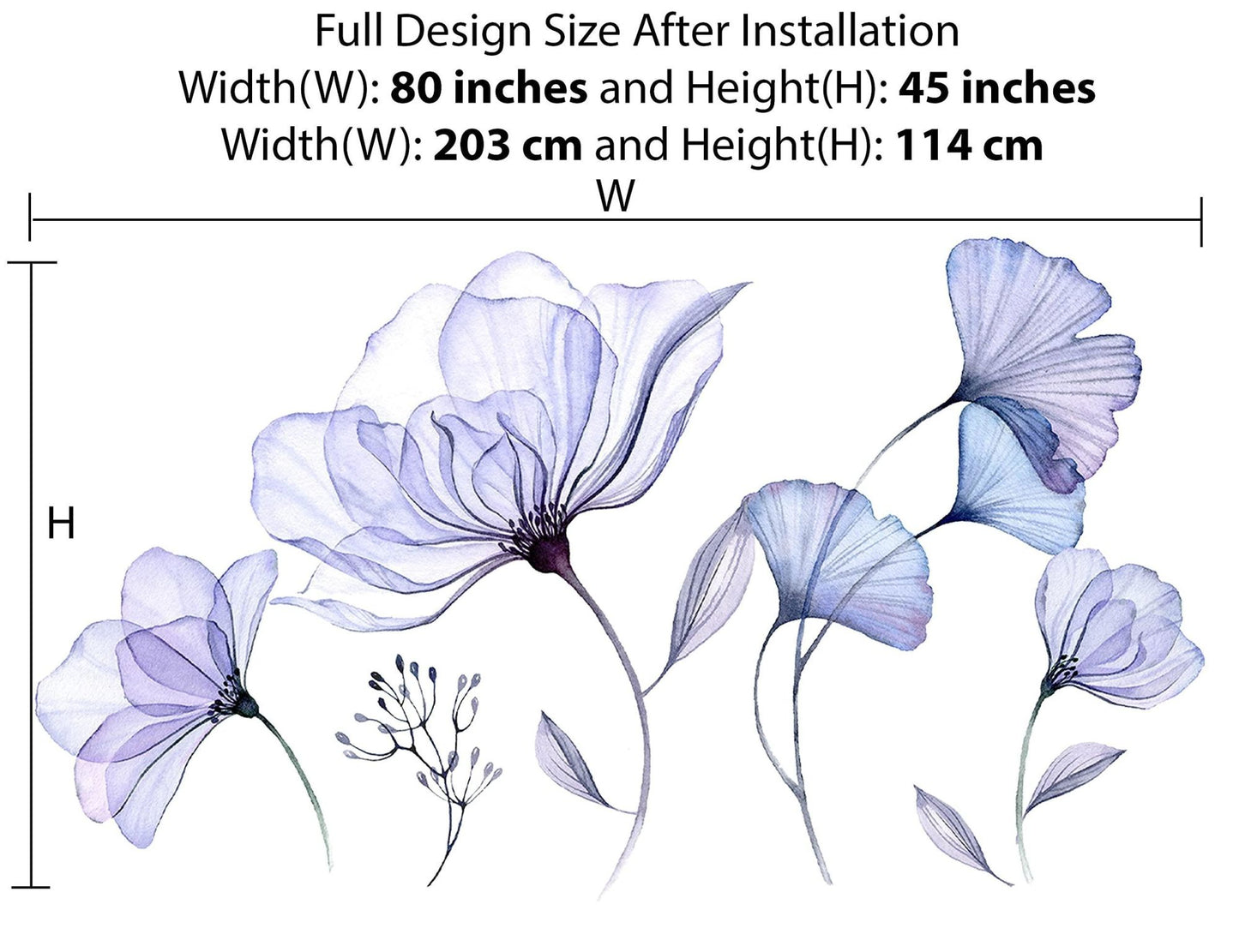 Flower Wall Decals Peel and Stick Floral Vinyl Sticker Mural Wall Flower Decals 3D Wall Sticker Decals for Bedroom Flowers Living Room Home Decor