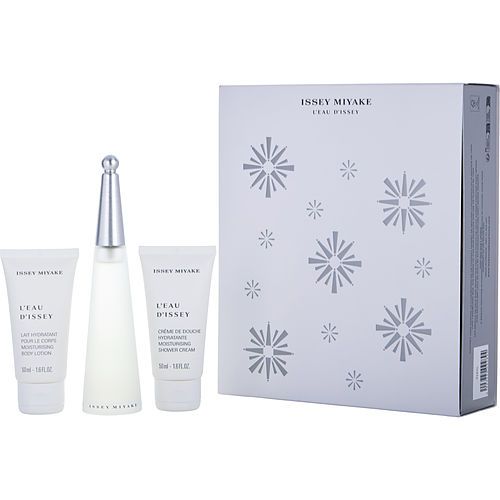 L'EAU D'ISSEY by Issey Miyake EDT SPRAY 1.6 OZ & BODY LOTION 1.6 OZ & SHOWER CREAM 1.6 OZ (CHRISTMAS 2023 EDITION)