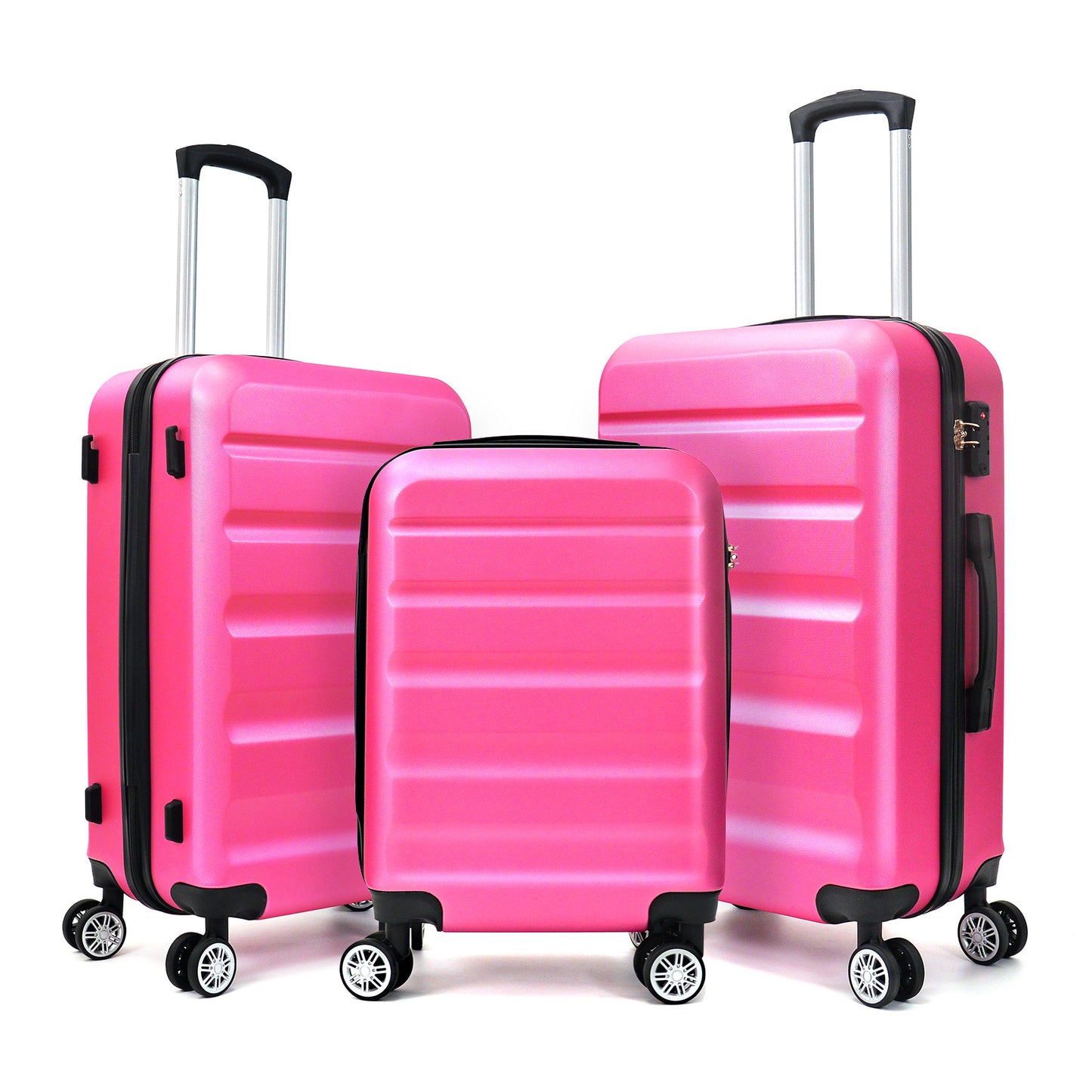 3-Piece Luggage(20inches,24inches,28inches)Featuring 360°Rotating Wheels and TSA Lock ABS Hard Shell yet Practical Design Suitable for both Men and Women