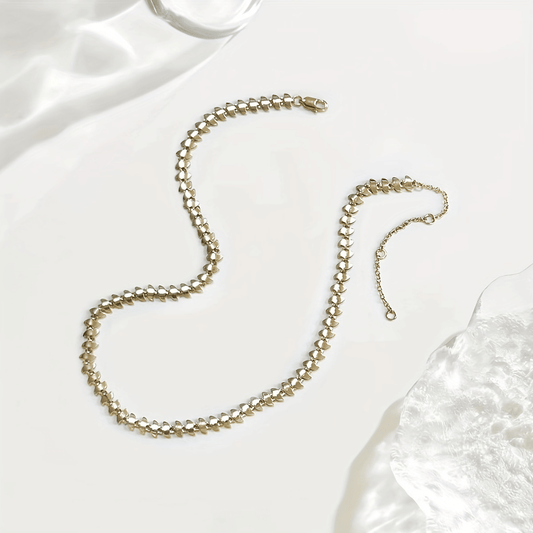 "Gold Laurel Leaf Leaves Lightweight  Chain Link Statement Necklace 18-20 Long For Women"