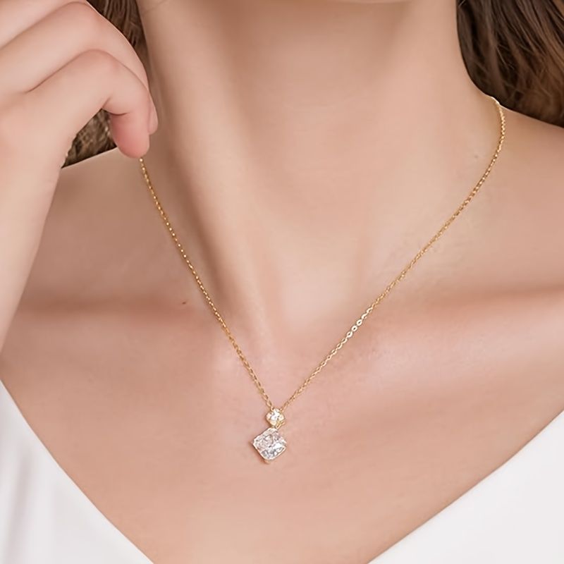 "Women's Birthstone Necklace 14K Gold Plated Lucky Clover Pendant Necklace  Zirconia 925 Sterling Silver Necklace Fashion Wedding Party Jewelry for Wife and Mom"