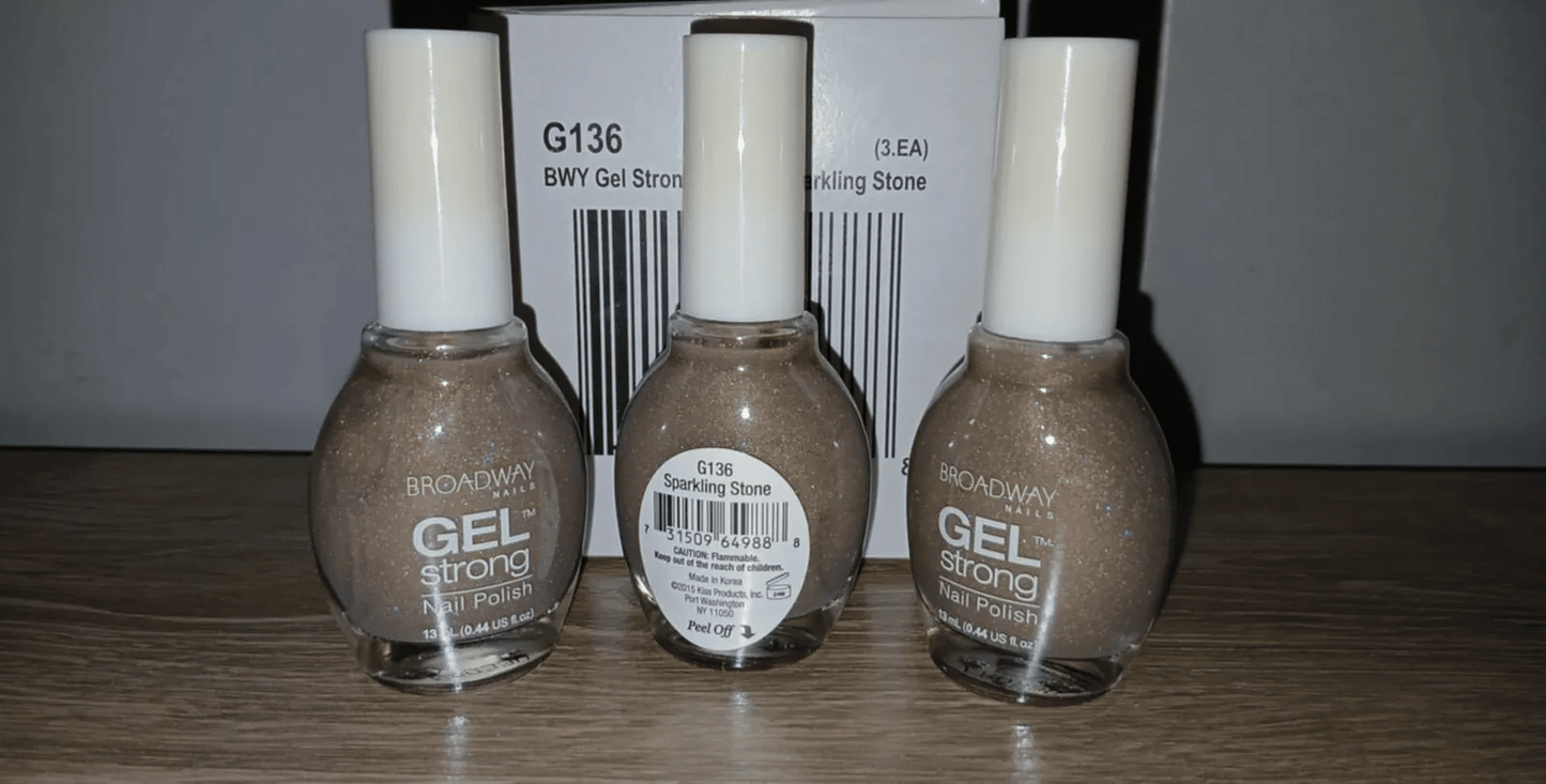 ~~3-PACK~~ *Broadway Nails* Gel Strong Nail Polish -pick your color- .44floz