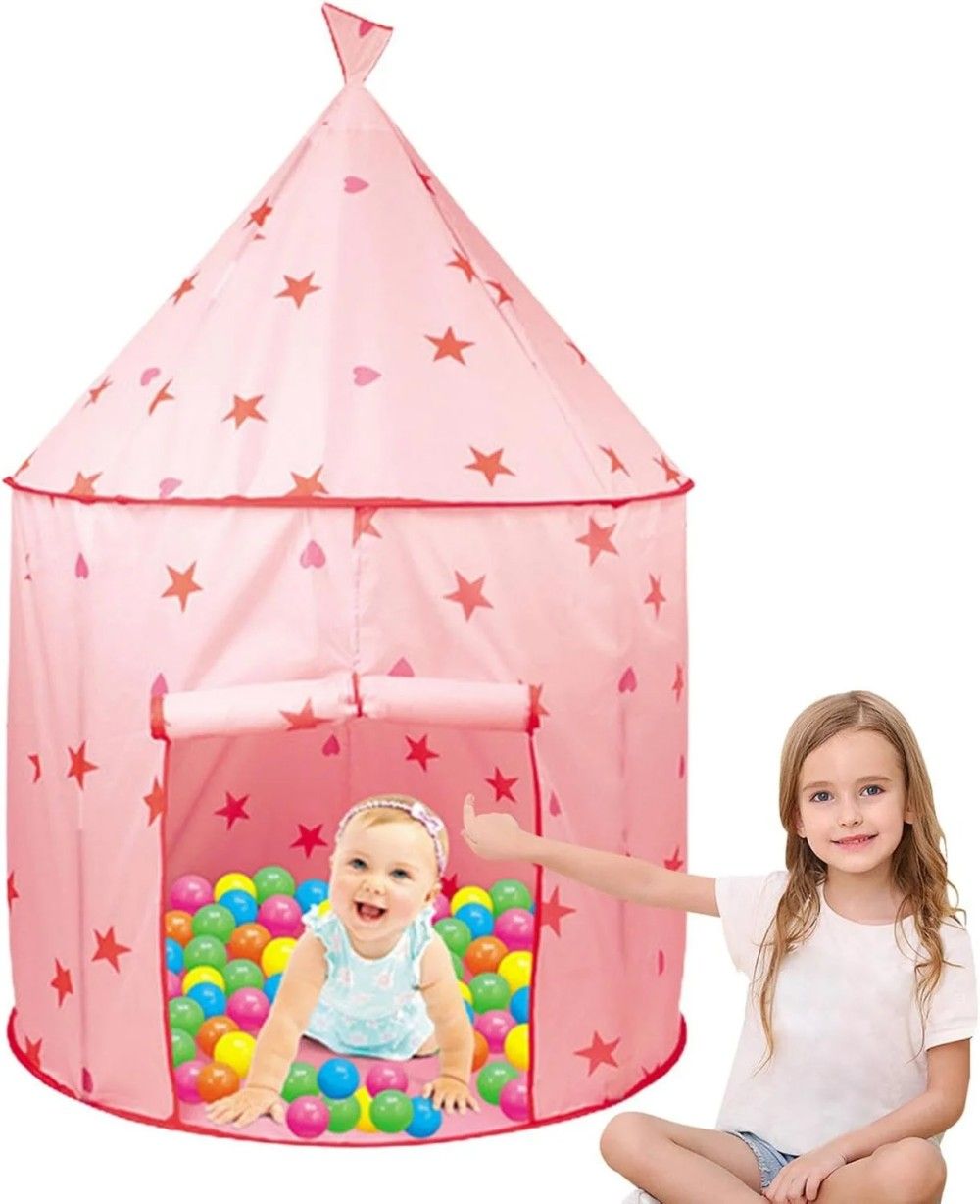 Kids Princess Tent, Children Play Princess Tent, Indoor Fabric Playhouse for Children Ages 3+