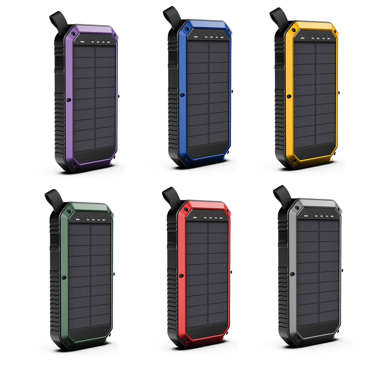 Sun Chaser Mini Solar Powered Wireless Phone Charger 10; 000 mAh With LED Flood Light