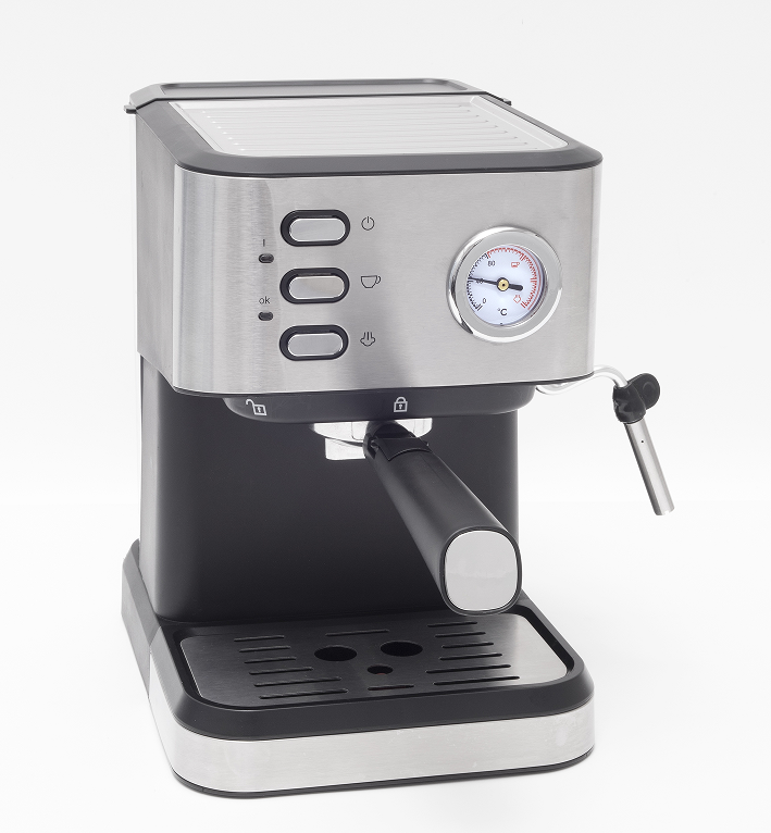 capsule + coffee powder + milk foam three-in-1 coffee machine.  20Bar extract American / cappuccino and other espresso, 1 cup / 2 cup instrument value + mechanical button dual-mode control