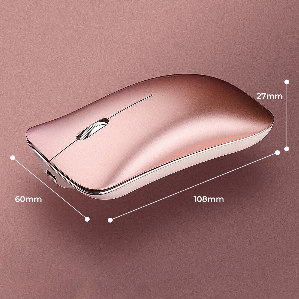 Wireless Slim Mouse,Dual Mode Mouse Wireless Bluetooth 4.0 Mouse Computer Mice Rechargeable with Nano USB Receiver for PC Laptop Android