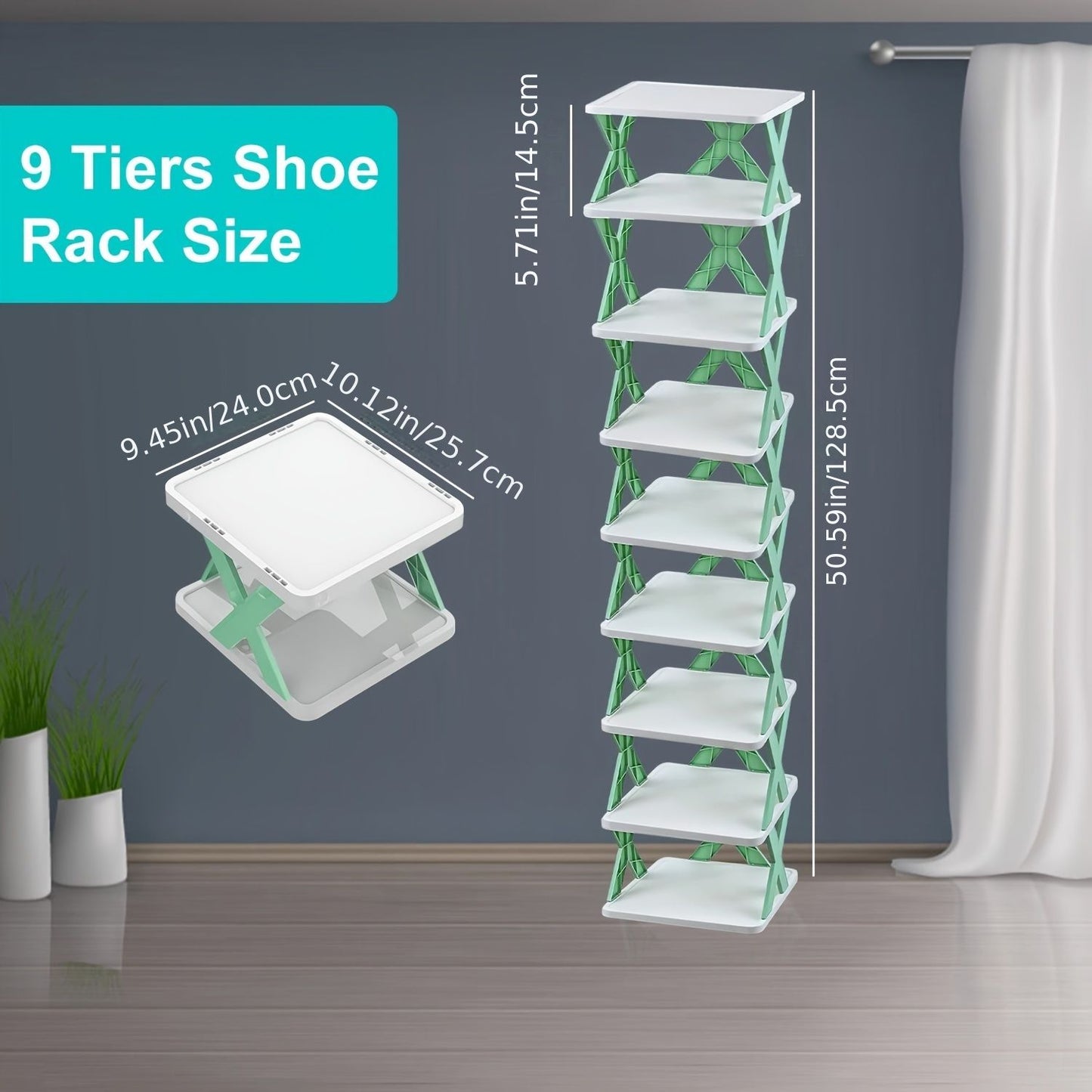 Home storage shoe rack, narrow folding shoe rack at the entrance, small office, dormitory, space saving, crevice storage shoe cabinet (Prohibited from selling on Amazon)