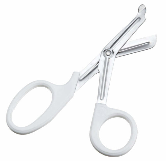 White Trauma Shears 7 1/4", Medical Scissors for Nurses 7.25', Heavy Duty Surgical Scissors, Stainless Steel Bandage Scissors, Durable and Reliable Nurse Scissors, Medical Shears for Emergency