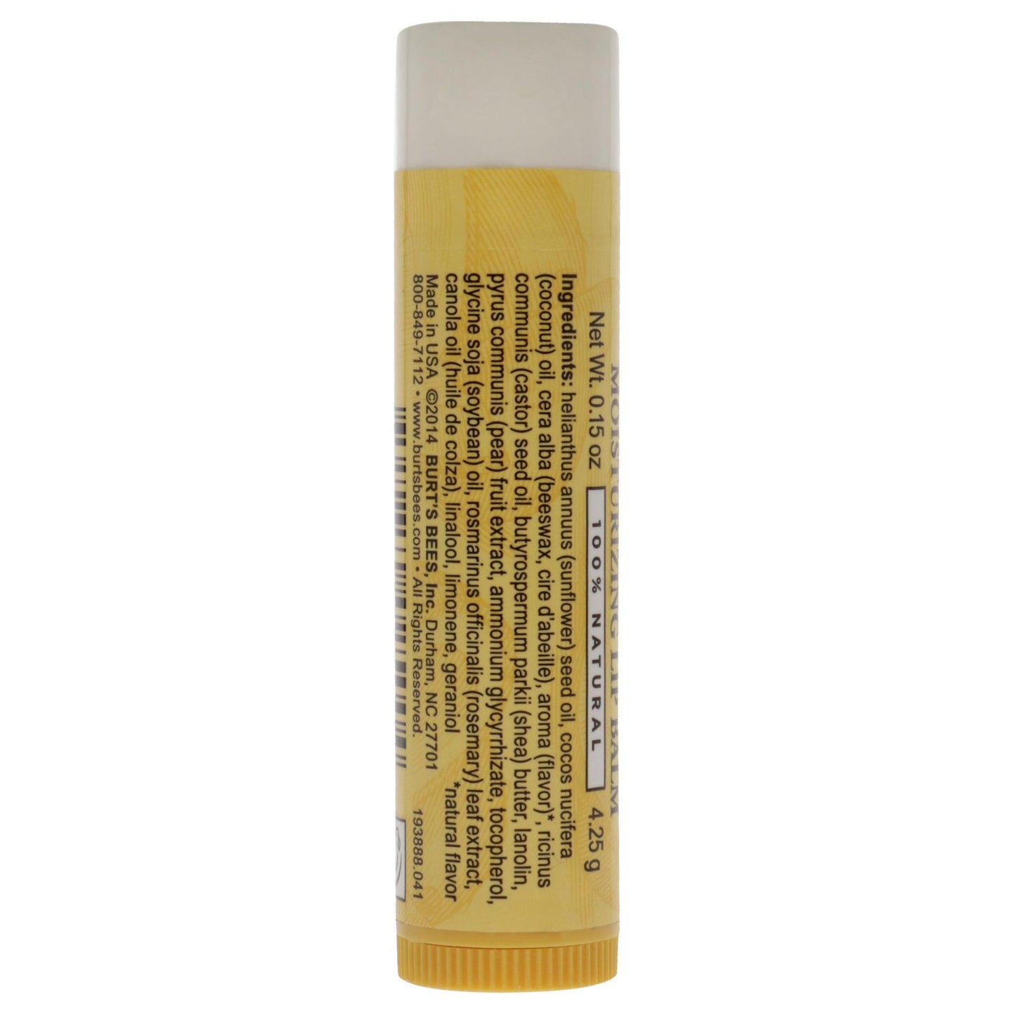 Coconut and Pear Moisturizing Lip Balm by Burts Bees for Unisex - 0.15 oz Lip Balm