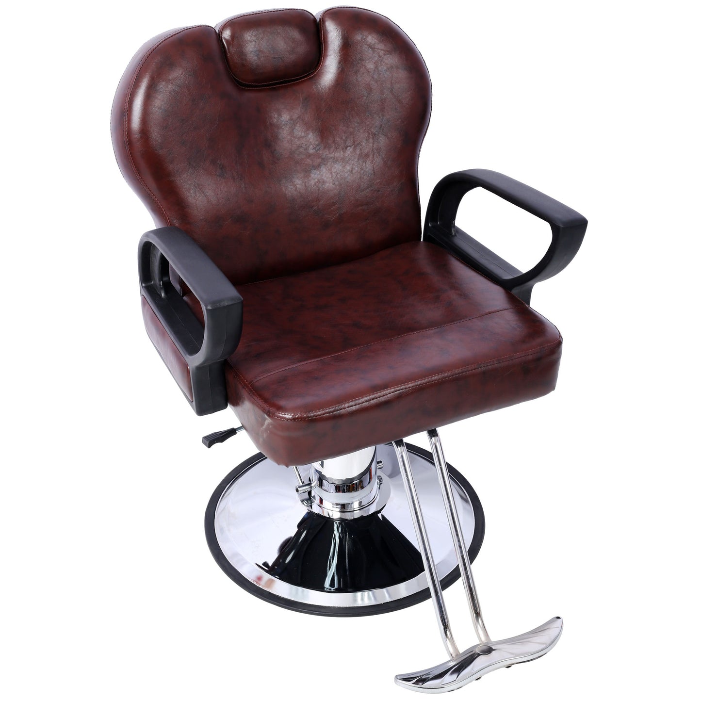 Artist hand Hair Stylist All Purpose Barber Chair for Barbershop Salon Chair,Heavy Duty Hydraulic Barber Chair Spa Furniture Shampoo Reclining Extra Wider Seat Beauty Hair Salon Equipment ,brown