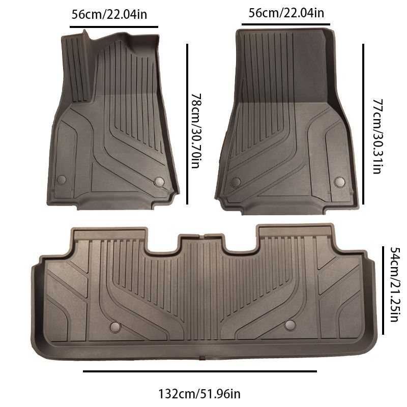 Floor Mats Fit for 2024 Tesla Model Y New Generation Full Set Black Floor Mats Custom Fit for 2023 New Version Tesla Model Y