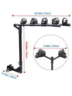 Hitch Mount Bike Rack, Heavy Weight Capacity Car Bike Rack 2'' Receiver for Standard,