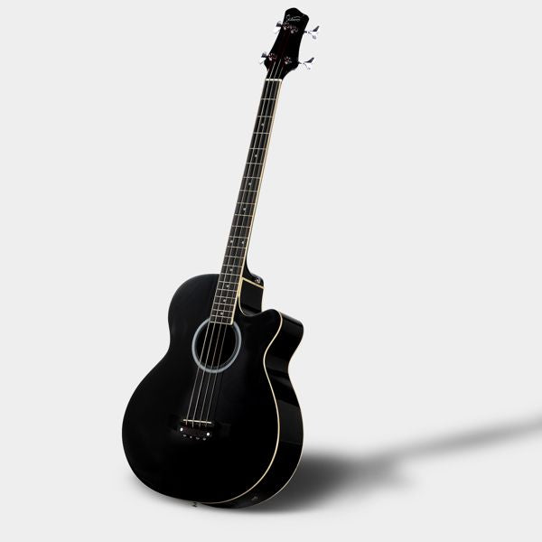 [Do Not Sell on Amazon] Glarry GMB101 4 string Electric Acoustic Bass Guitar w/ 4-Band Equalizer EQ-7545R Black