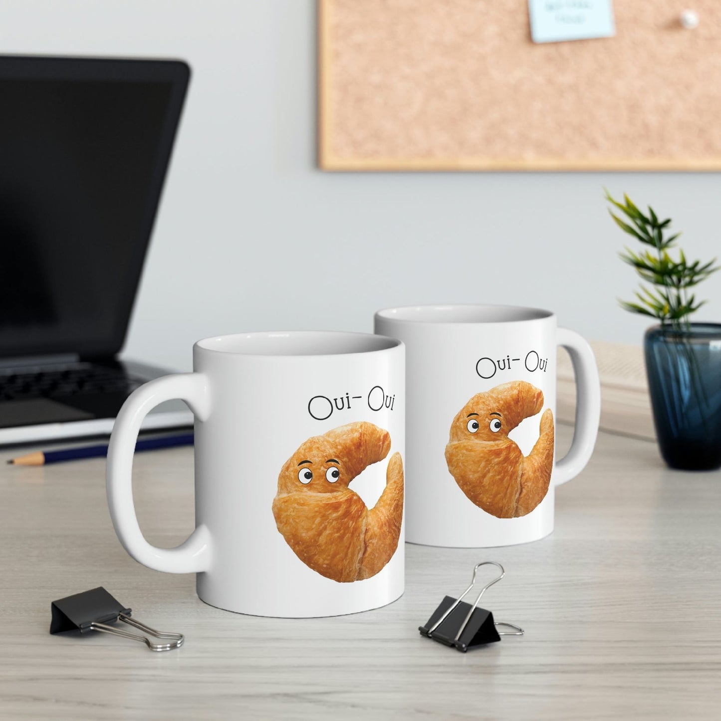 Oui Oui French Croissant Novelty Mug