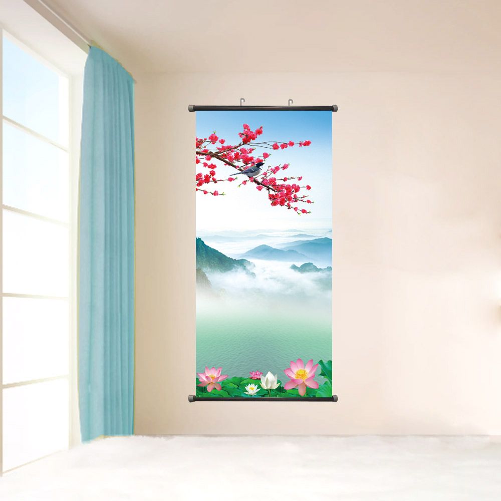 US Cloth Hanging Painting Decoration Artwork Picture Non Fading Lake Mountain Nature Scenerys Modern Landscape Poster Custom Art Canvas Print Wall Decor Photo Office Home Living Room Bedroom