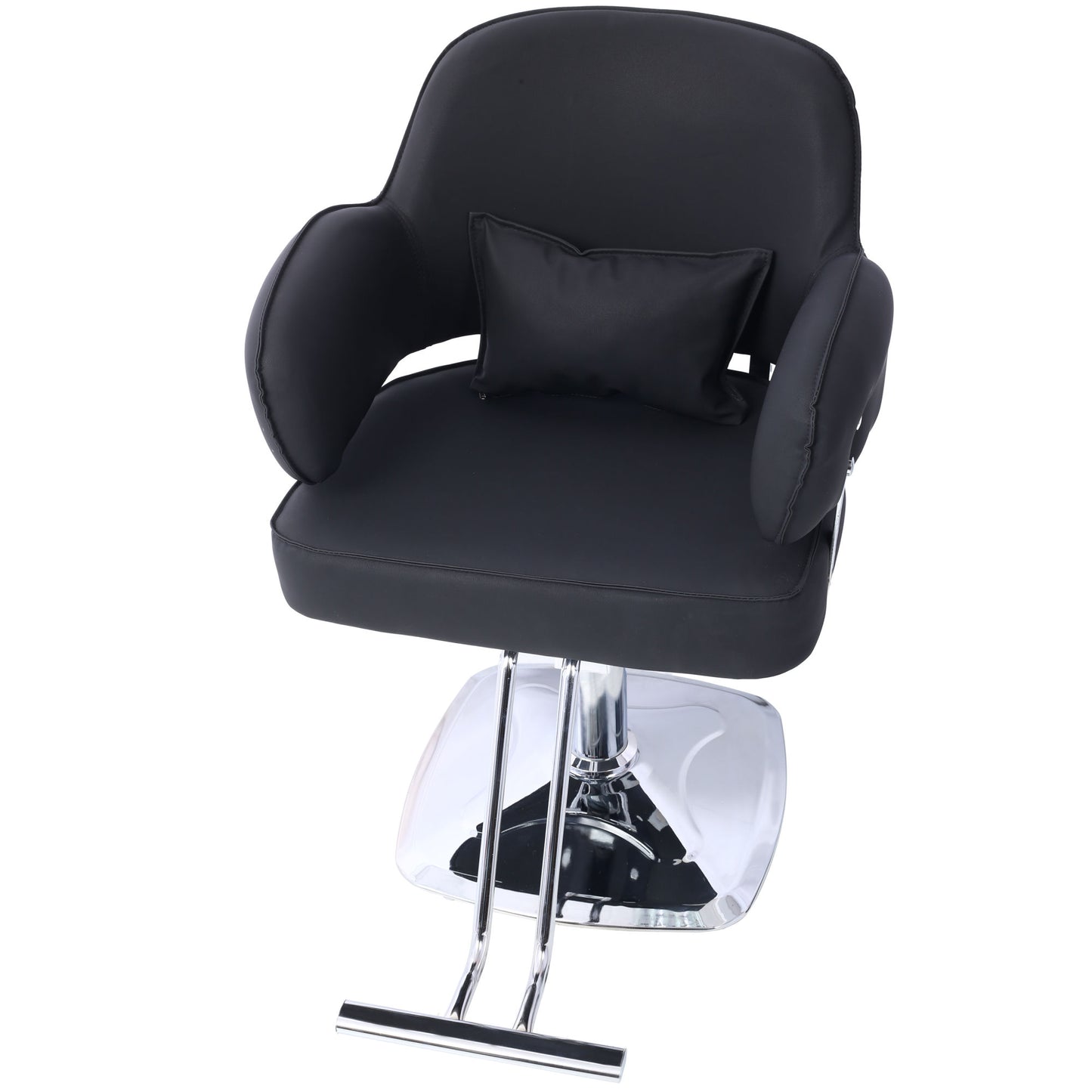 Salon Styling Chair for Hair Stylist Wide Seat, Hair Salon Chair Heavy Duty, Beauty Spa Cosmetology Shampoo Hairdressing Eq,black,square base