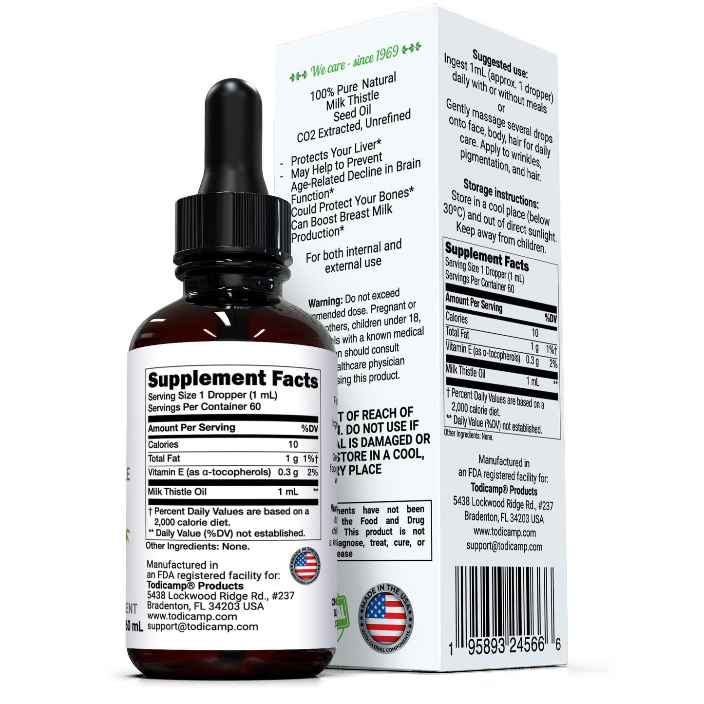 CO2 Extracted Milk Thistle Seed Oil 100% Potent Liver Support Milk Thistle Oil Rich in Silymarin Zinc Omegas Tocopherols Pure Milk Thistle Drops 2 Fl Oz