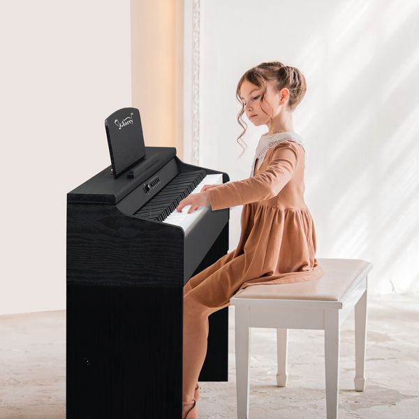 [Do Not Sell on Amazon]Glarry GDP-105 88 Keys Standard Full Weighted Keyboards Digital Piano with Furniture Stand, Power Adapter, Triple Pedals, Headphone, for All Experience Levels Black