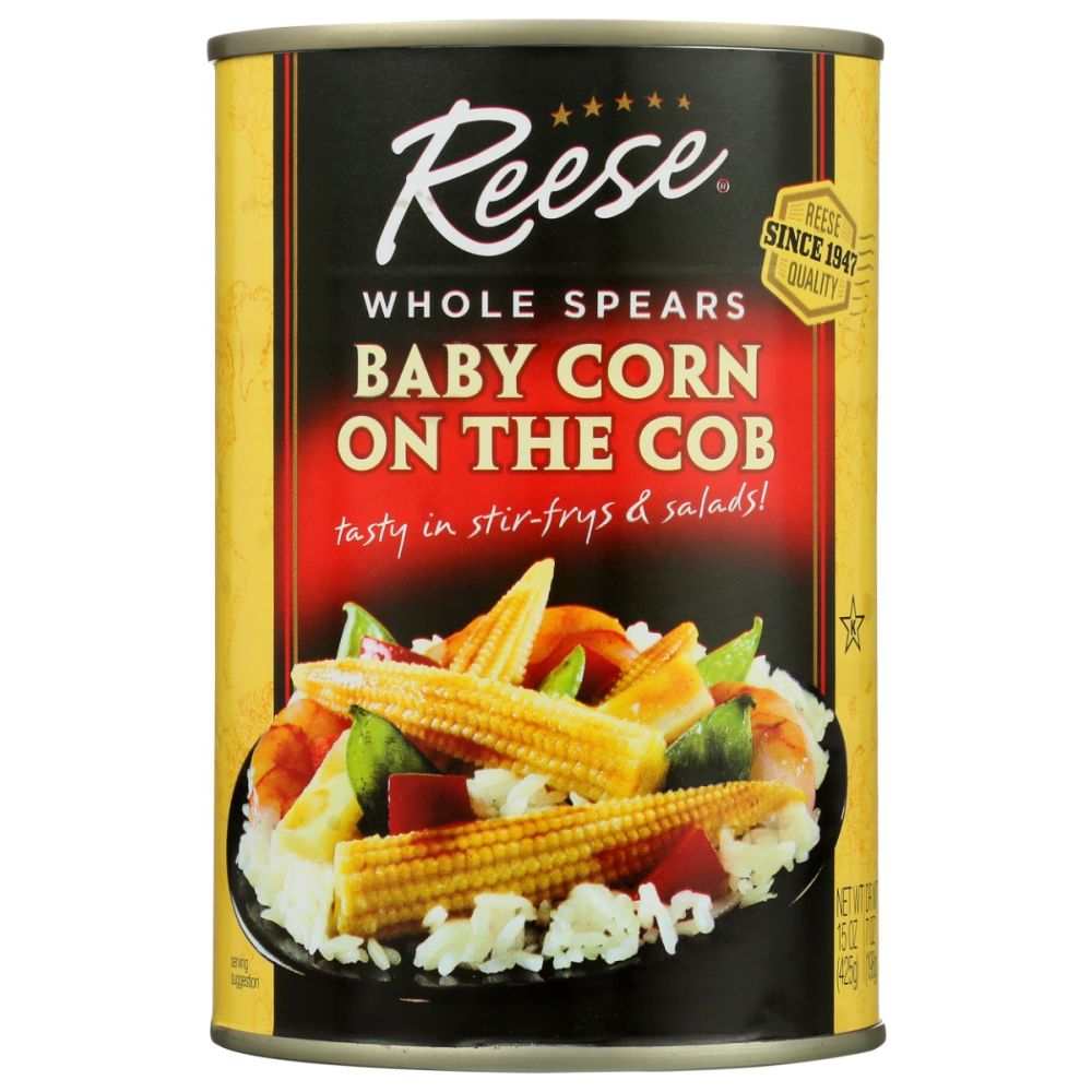 Baby Corn On The Cob - Reese Whole Spears, 15 oz | Delicious & Healthy