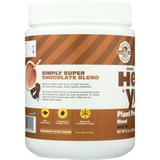 MANITOBA HARVEST: Hemp Yeah Plant Protein Blend Chocolate, 16 oz